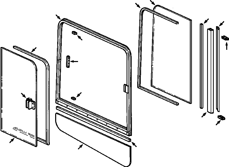 FRAME, WINDOW 1300 646 H91 KOMATSU