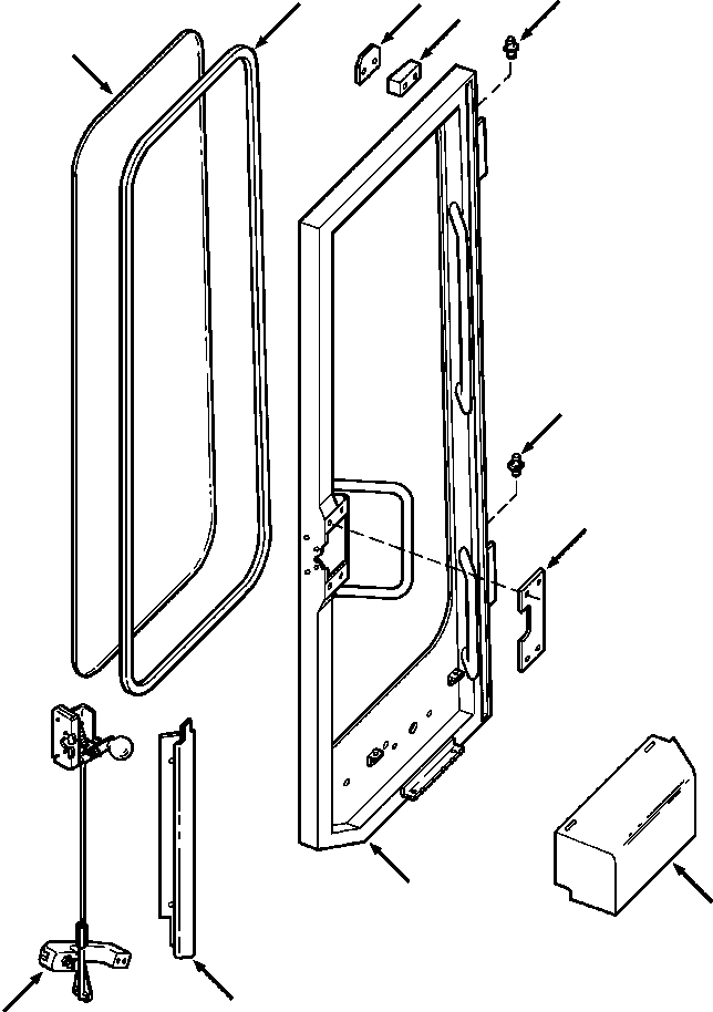 DOOR ASSY, RIGHT ENTRY 1300 797 H91 KOMATSU