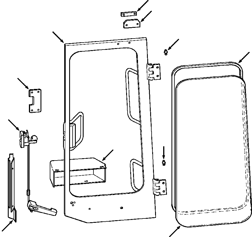 DOOR ASSY, LEFT ENTRY 1300 798 H91 KOMATSU
