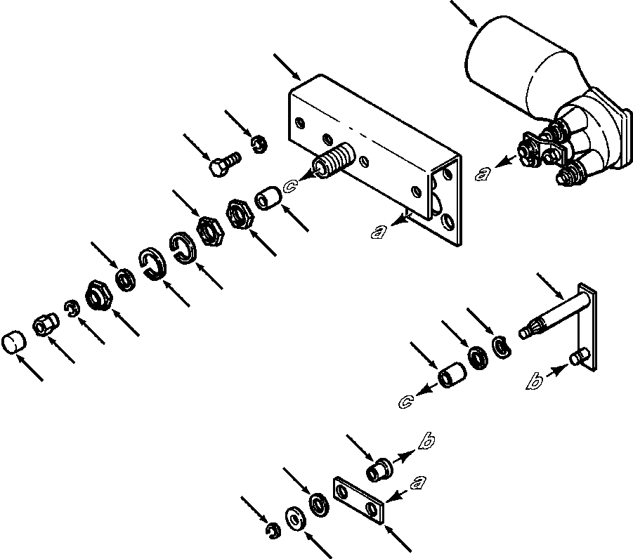 MOTOR AND BRACKET, WIPER 1309 853 H91 KOMATSU