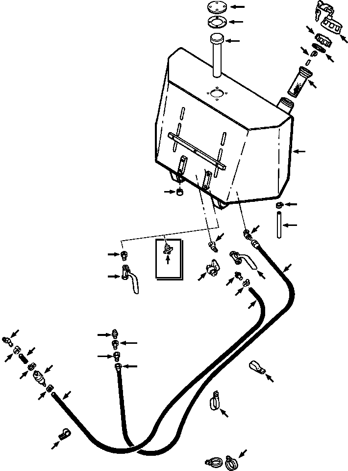 FUEL TANK MOUNTING 1266 683 H91 KOMATSU