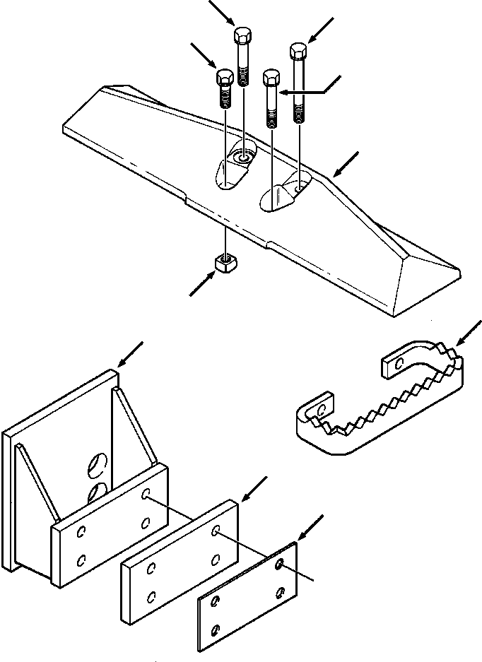 TRACK SHOES, SWAMP 1281 167 H91 KOMATSU