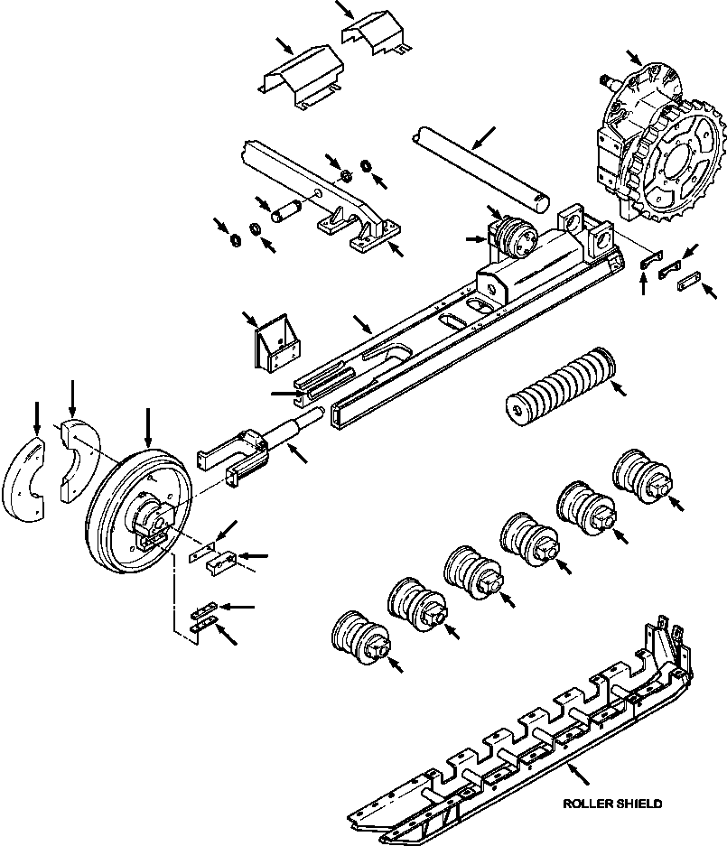 FRAME ASSEMBLY, LEFT TRACK 1312 983 H92 KOMATSU