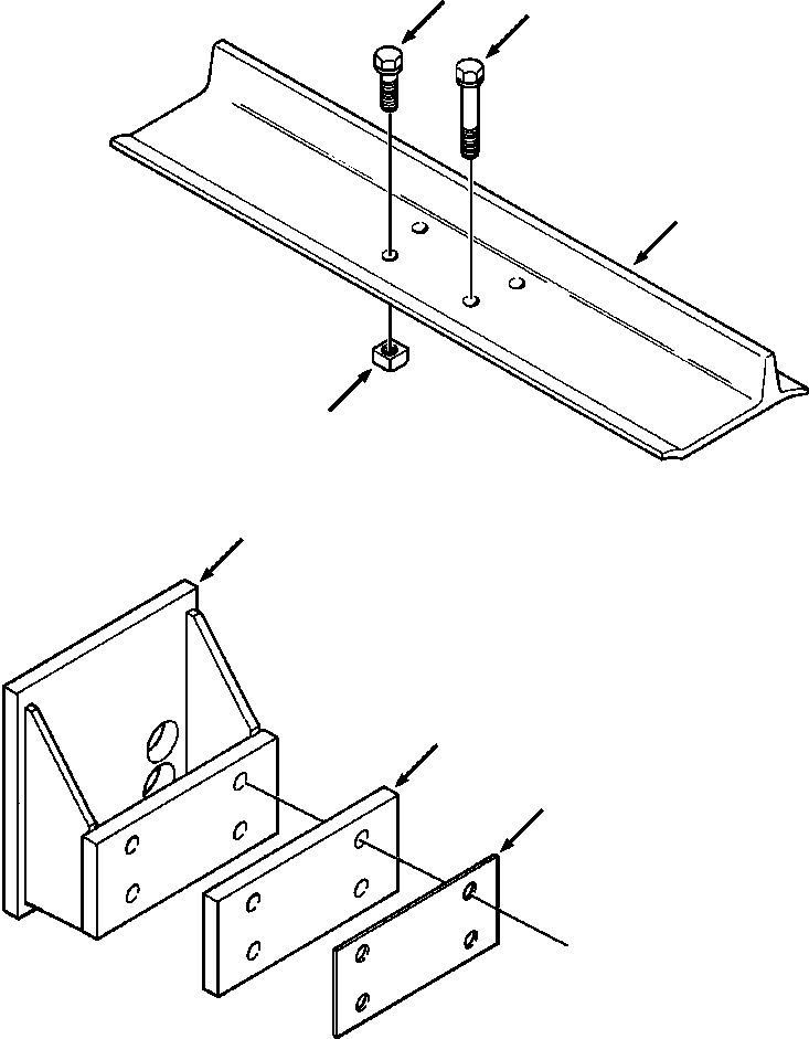 PLATE, RUB BAR 1271 387 R1 KOMATSU