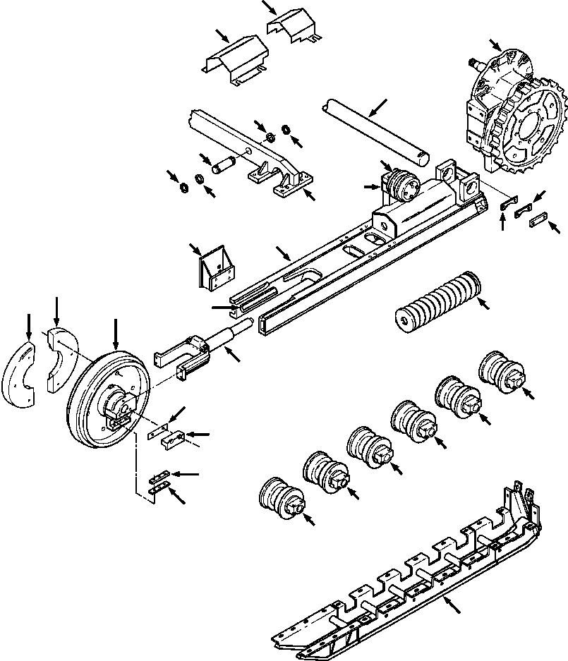 FRAME, LEFT TRACK 1312 985 H92 KOMATSU