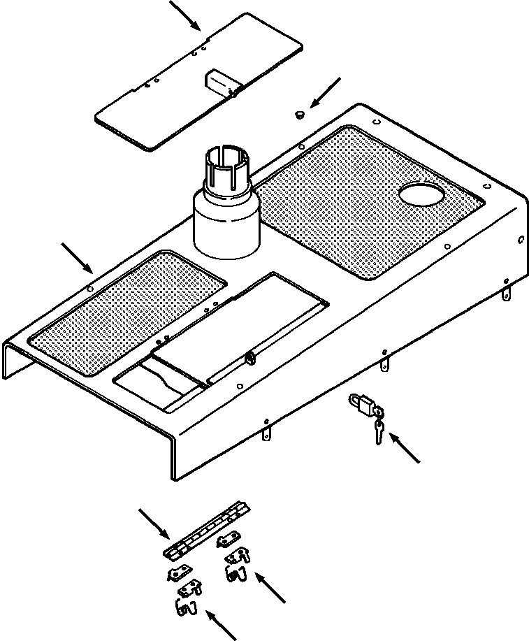 HOOD WELDMENT, PERFORATED 1311 059 H92 KOMATSU