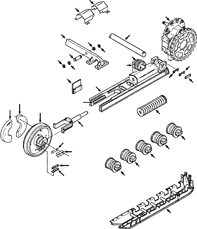 TRACK ROLLERS AND TOP IDLERS 636 966 C91 KOMATSU
