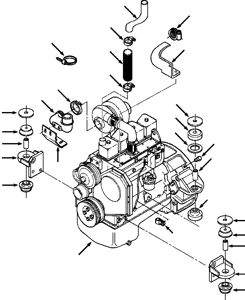 BRACKET, TURBO ELBOW 1311 114 H2 KOMATSU