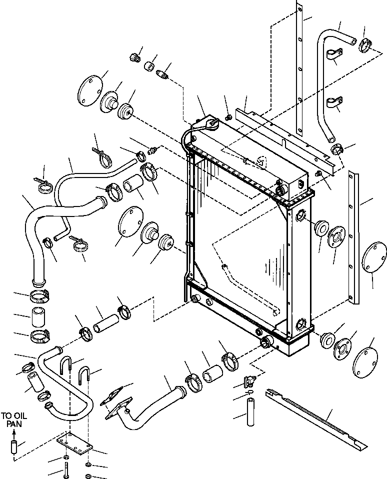 RADIATOR AND CONNECTIONS 1315 554 H91 KOMATSU