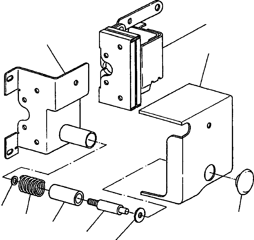 BRACKET, RIGHT LATCH 1298 095 H91 KOMATSU