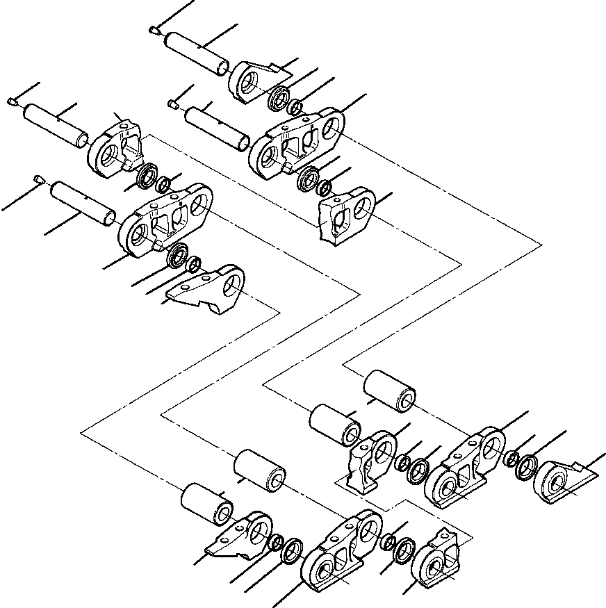 LINK, LEFT SPLIT - MOUNTED ON BUSHING 737 433 C1 KOMATSU