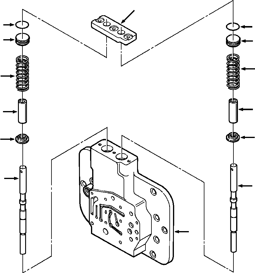 VALVE ASSEMBLY, LOWER STEERING 1316 412 H91 KOMATSU
