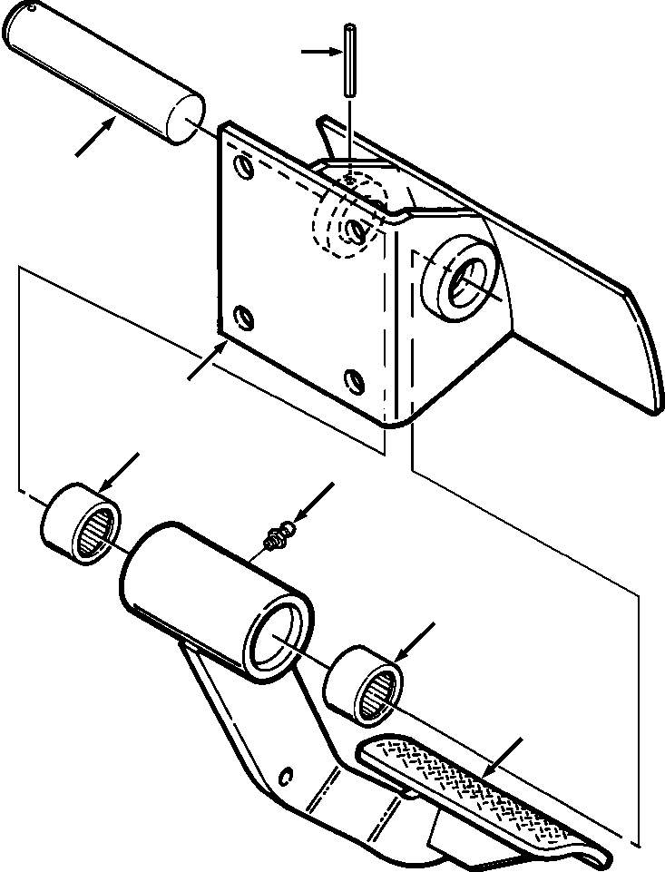PEDAL AND BRACKET, BRAKE 1306 636 H91 KOMATSU