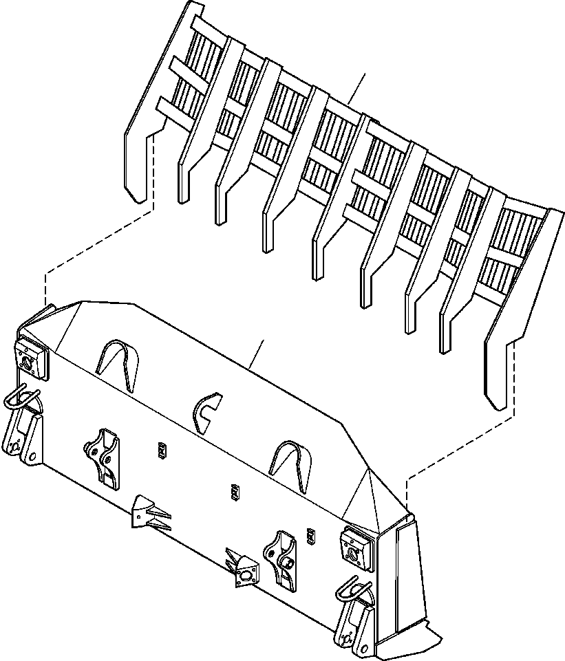 RACK, TRASH 1316 478 H91 KOMATSU