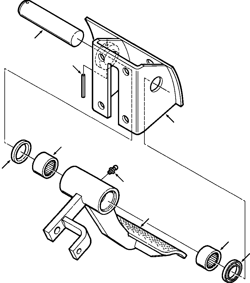 PEDAL AND BRACKET, BRAKE 1281 110 H91 KOMATSU