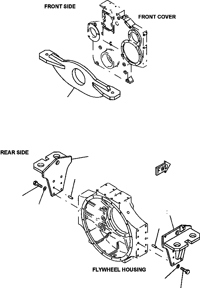 BRACKET,REAR L.H. 428-01-11112 KOMATSU