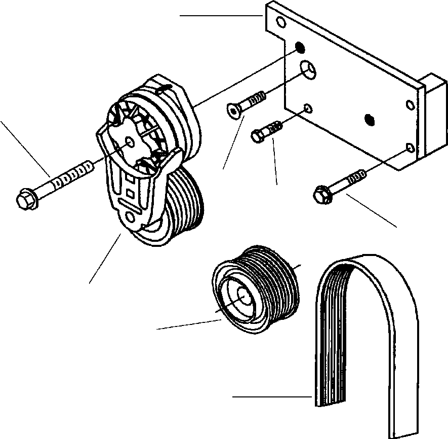 BRACKET, BELT TENSIONER 6742-01-5229 KOMATSU