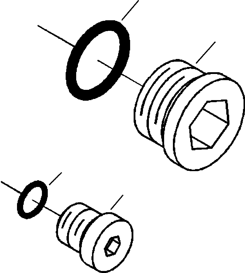 Резьбовая пробка 3678873 KOMATSU