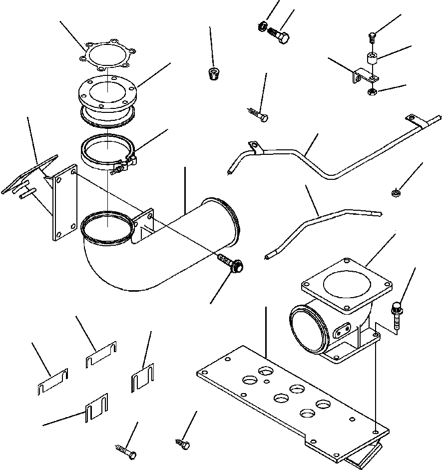 BRACKET, EXHAUST CONNECTION 6216-14-5740 KOMATSU