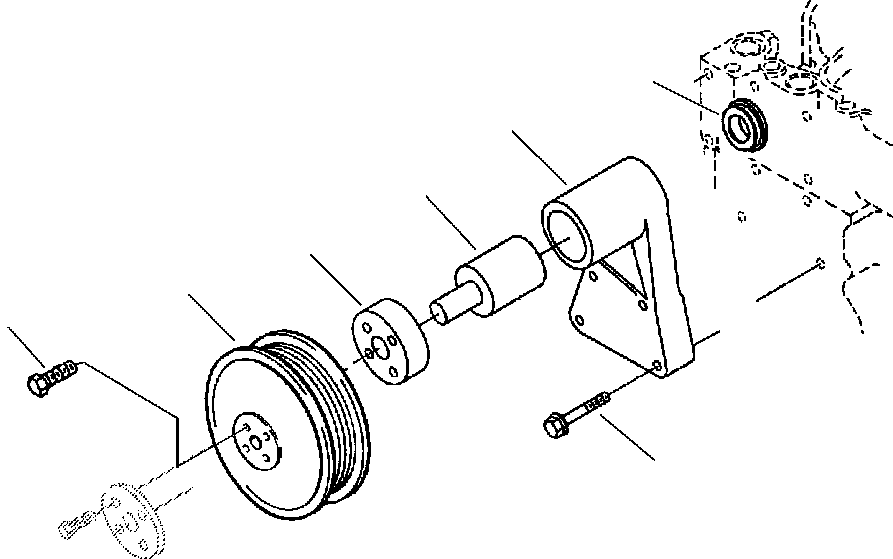 HUB, FAN 6732-61-3840 KOMATSU