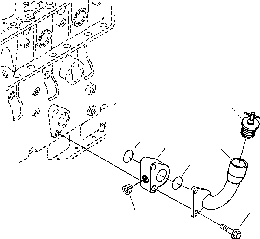 CONNECTION, SPACER 6731-21-7190 KOMATSU