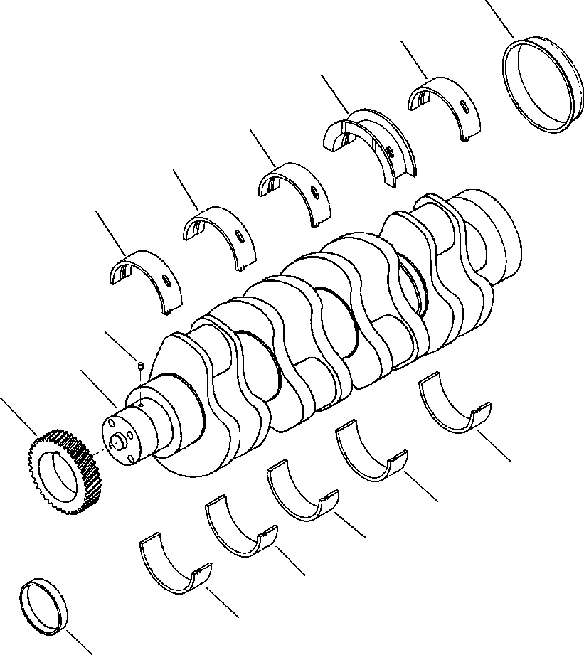 CRANKSHAFT, ENGINE 6731-32-1110 KOMATSU