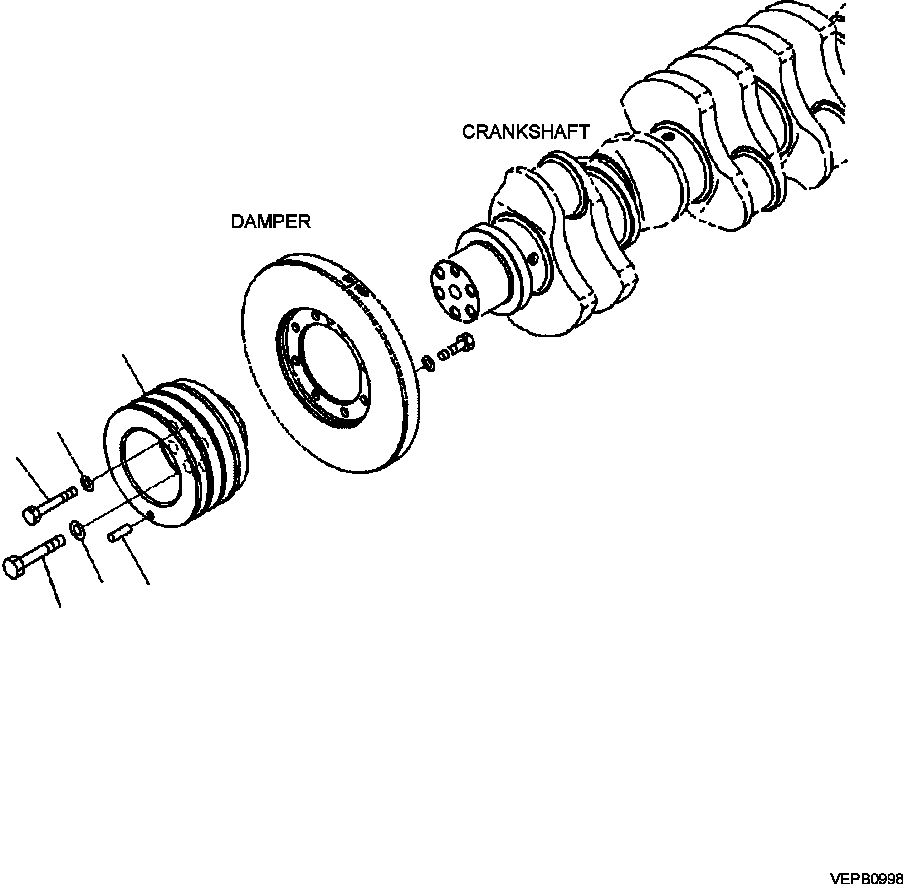 Болт 01050-61480 KOMATSU