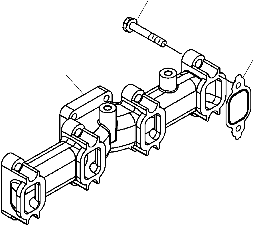 MANIFOLD, EXHAUST 1295 766 H1 KOMATSU