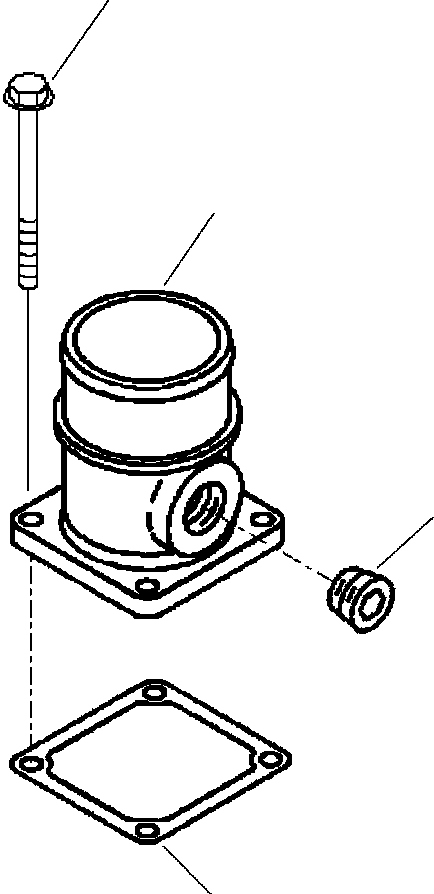 CONNECTION, AIR INTAKE 6731-12-4110 KOMATSU