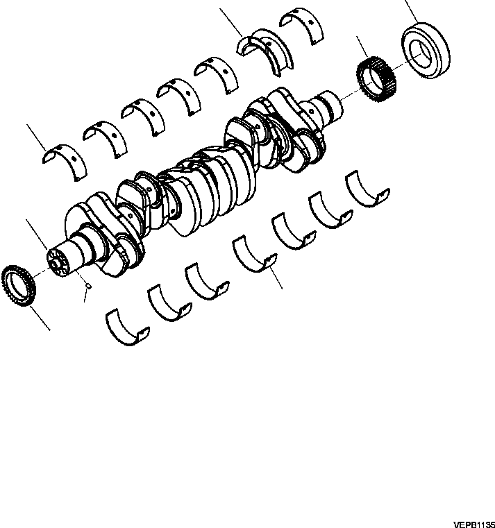 SET, MAIN BEARING 6732-29-8100 KOMATSU