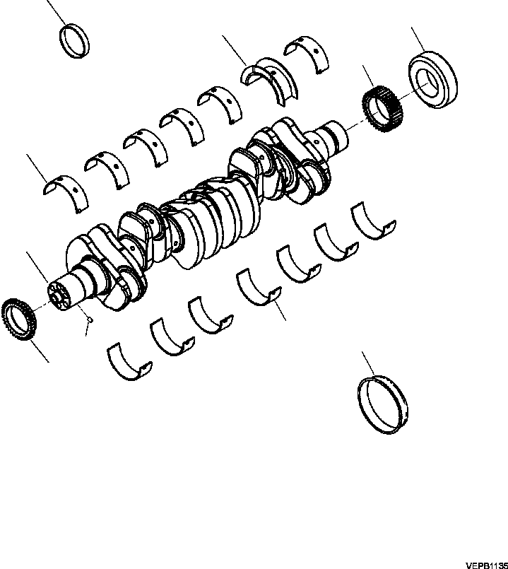 BEARING, MAIN 6754-27-8110 KOMATSU