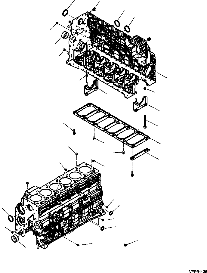 Блок цилиндров 6754-21-1011 KOMATSU