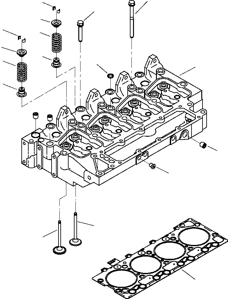 Головка цилиндра 6732-12-1210 KOMATSU