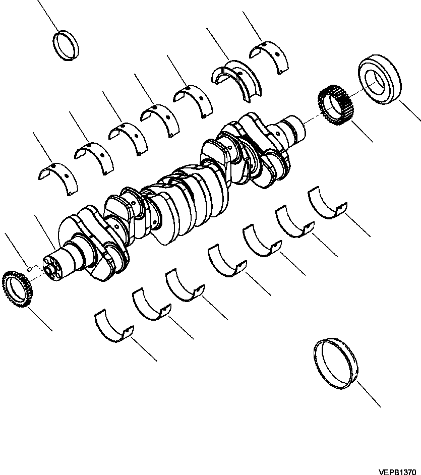 SET, MAIN BEARING - 0.25 MM OVERSIZE 6751-29-8100 KOMATSU