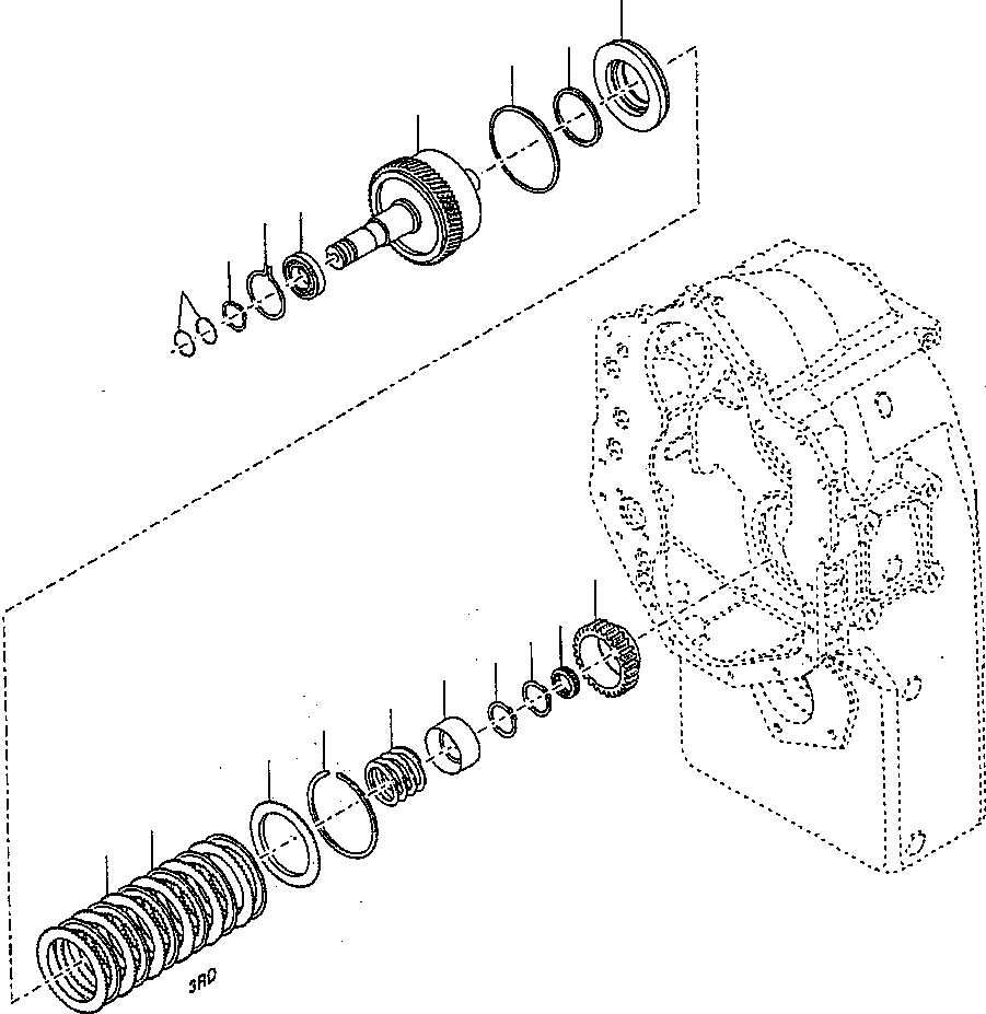THIRD SHAFT, DRUM ASSEMBLY 1440 560 H1 KOMATSU