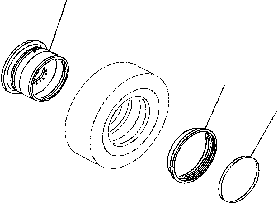WHEEL ASSEMBLY - 20.5 X 25 423-30-21010 KOMATSU