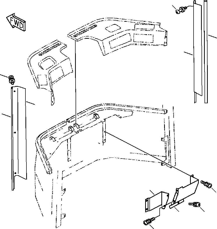 COVER,FRONT L.H. 421-926-2760 KOMATSU