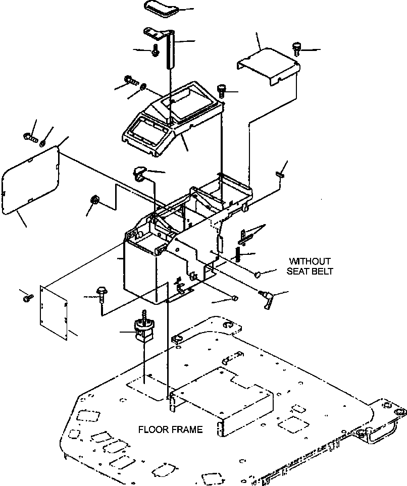 BOX, CONSOLE, R.H. - MONO-LEVER 419-S35-A350 KOMATSU