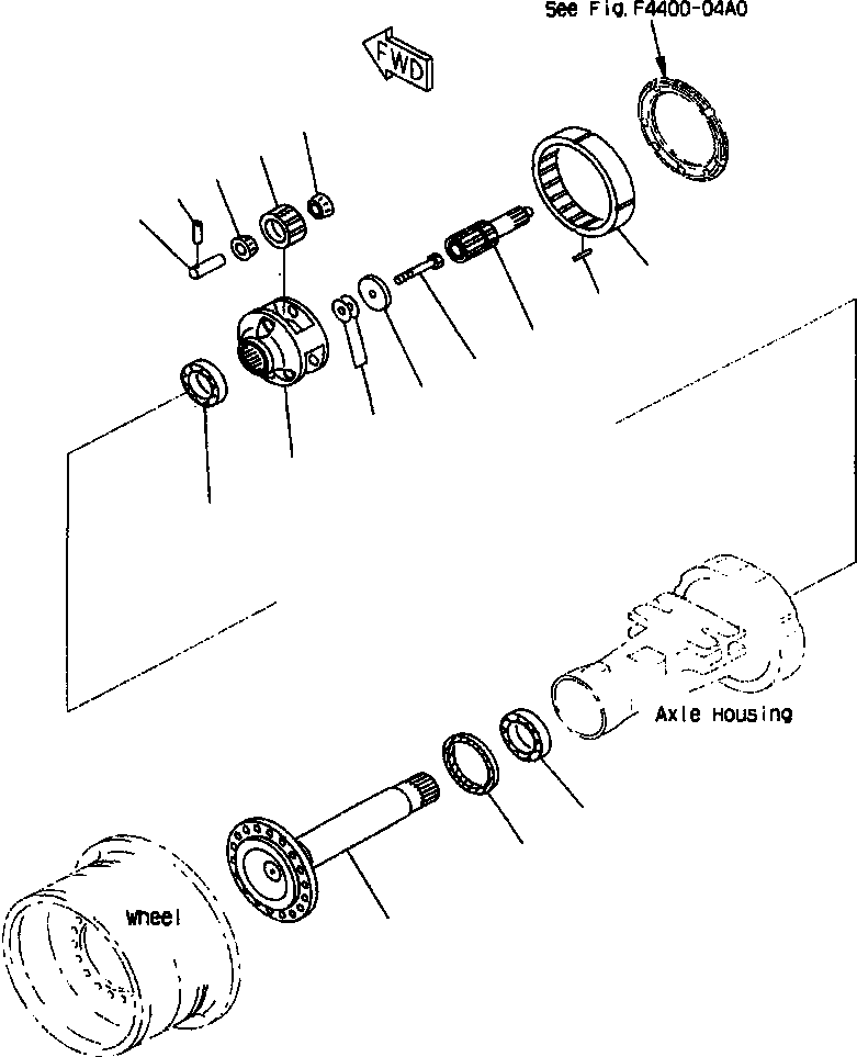 AXLE ASS'Y,FRONT (LIMITED SLIP DIFF.) 423-22-20053 KOMATSU