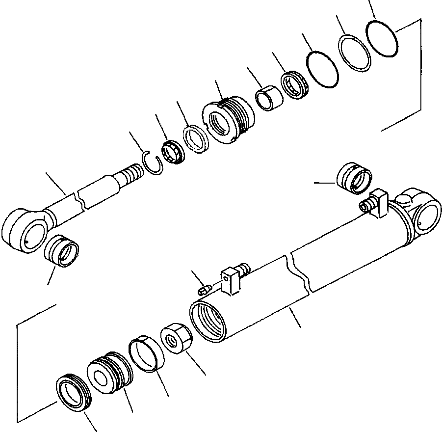 CYLINDER ASS'Y,STEERING 707-00-08722 KOMATSU
