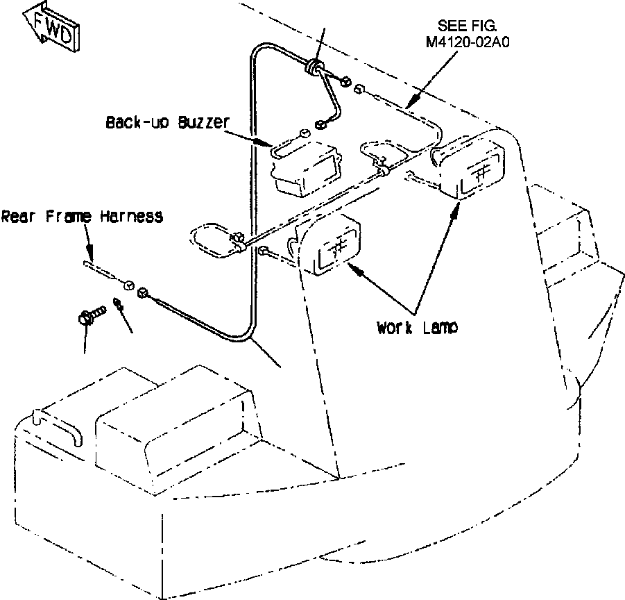 WIRING HARNESS,REAR GUARD 421-06-22121 KOMATSU