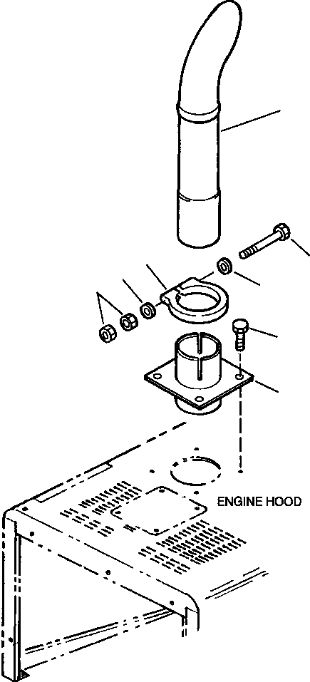 BRACKET, EXHAUST STACK 423-02-A1011 KOMATSU