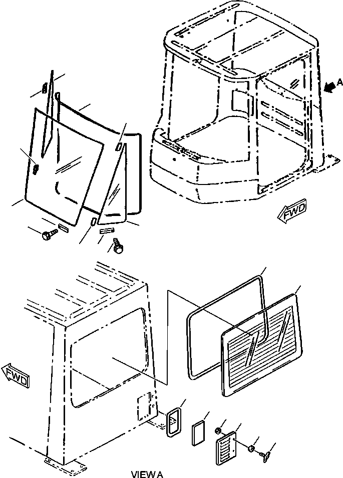 ROPS CAB ASSEMBLY 424-926-A502 KOMATSU