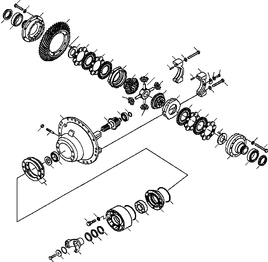 DIFFERENTIAL ASS'Y,FRONT 424-22-21052 KOMATSU