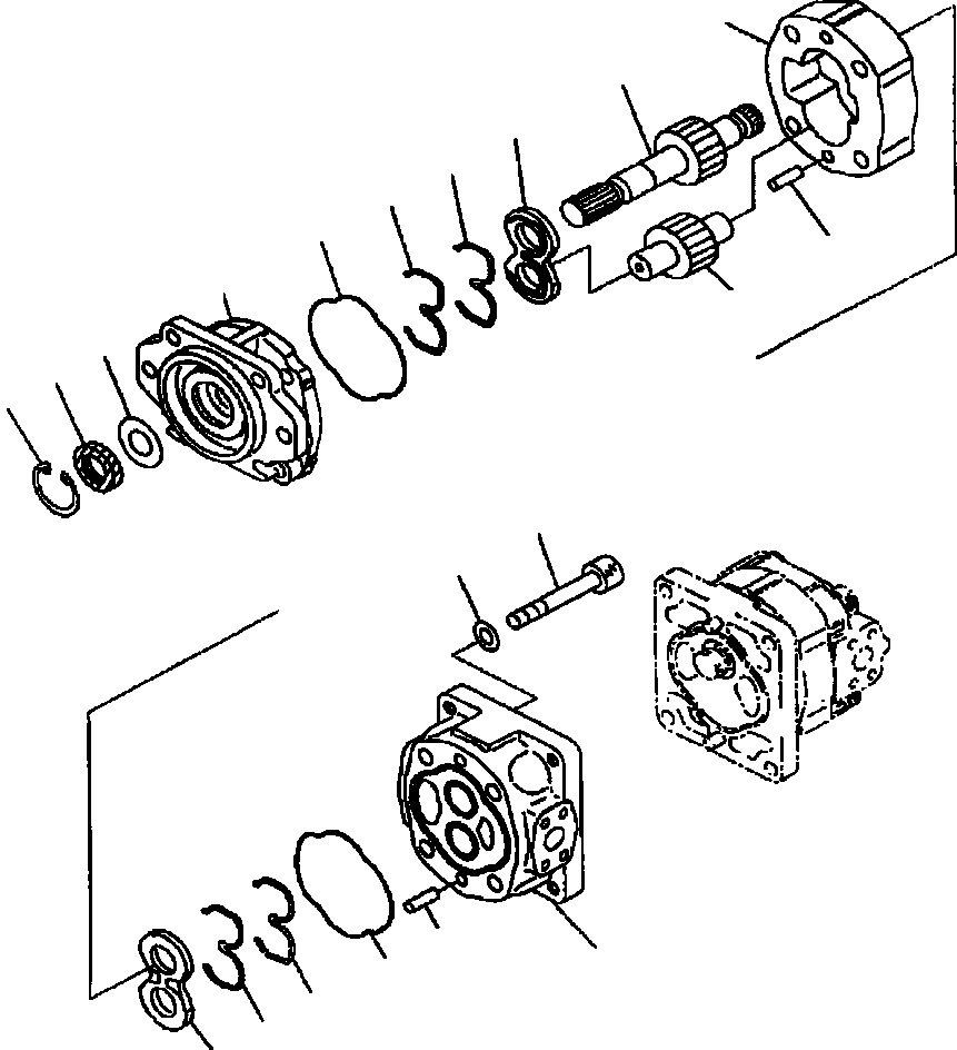 PUMP ASS'Y,(SAR56+45) 705-52-30360 KOMATSU