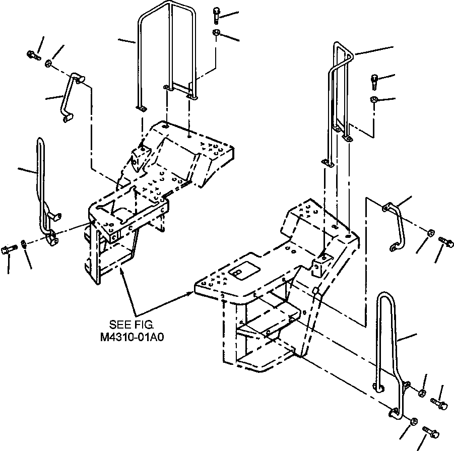 HANDRAIL, LOWER - R.H. 423-54-25260 KOMATSU