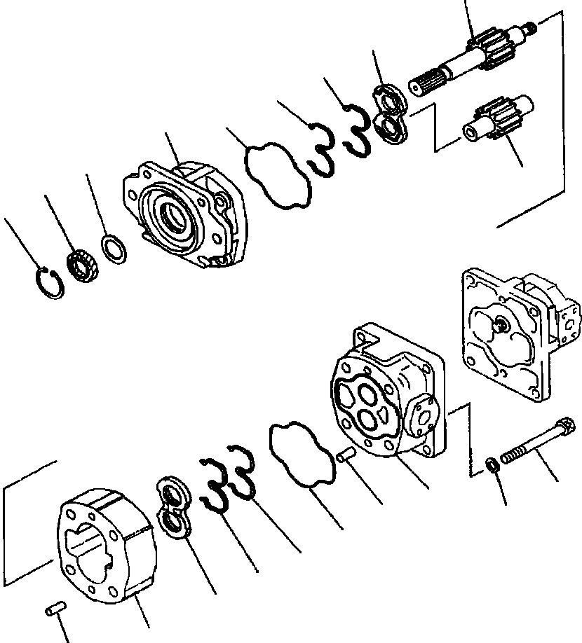PUMP ASS'Y,(SAR100) 705-22-40090 KOMATSU