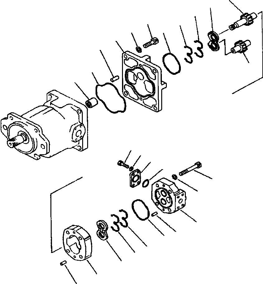 PUMP ASS'Y,(SAR28) 705-34-29540 KOMATSU