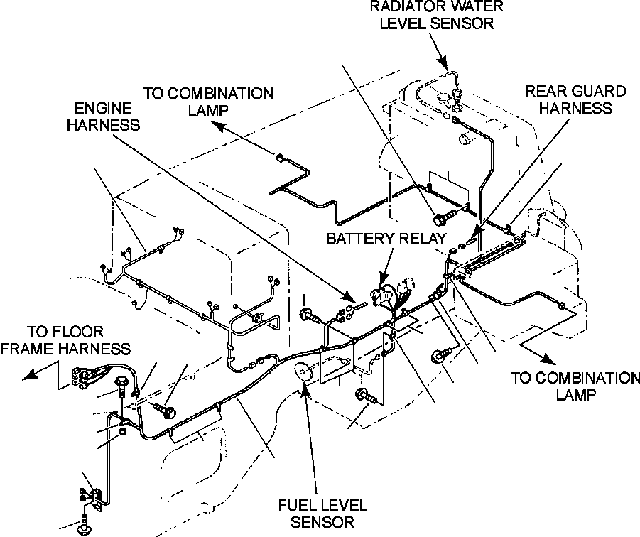 WIRING HARNESS, REAR FRAME 421-06-A1530 KOMATSU