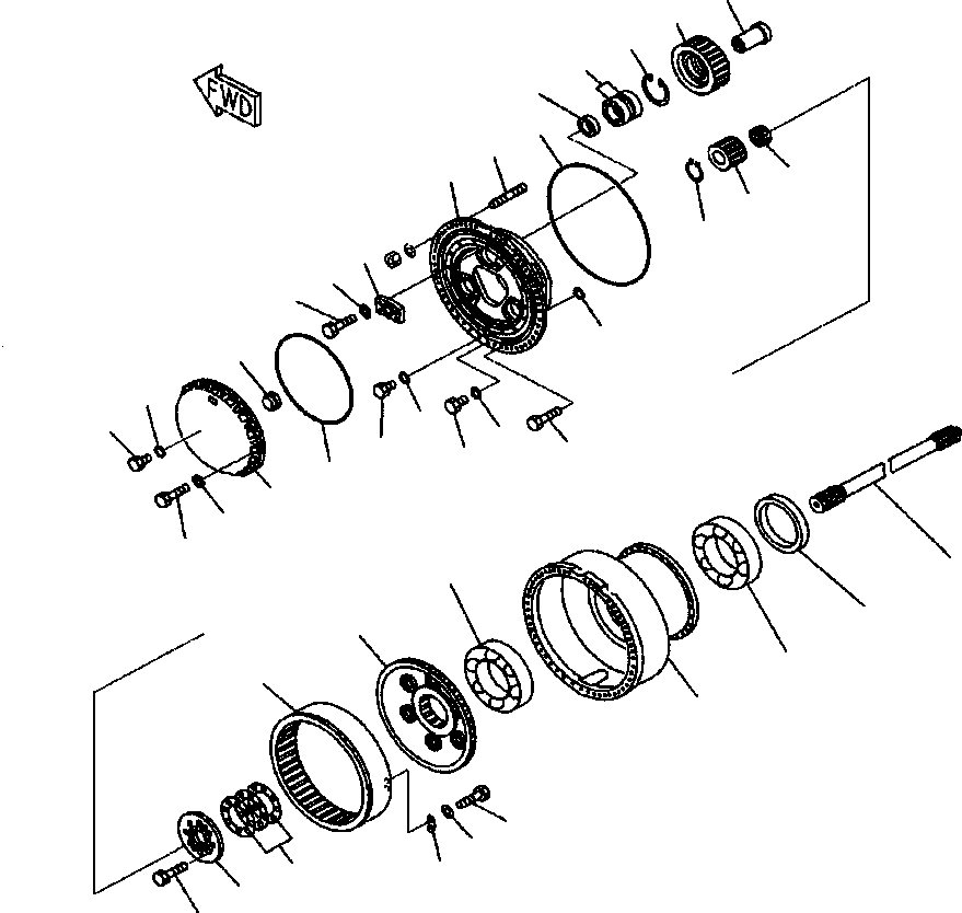 AXLE ASSEMBLY, FRONT EJ 8 719 KOMATSU
